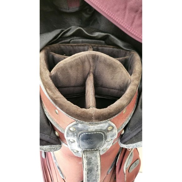 Callaway Burgundy 6-Way Women's Cart Golf Bag w/ Rain Cover Fair Condition - Picture 9 of 10